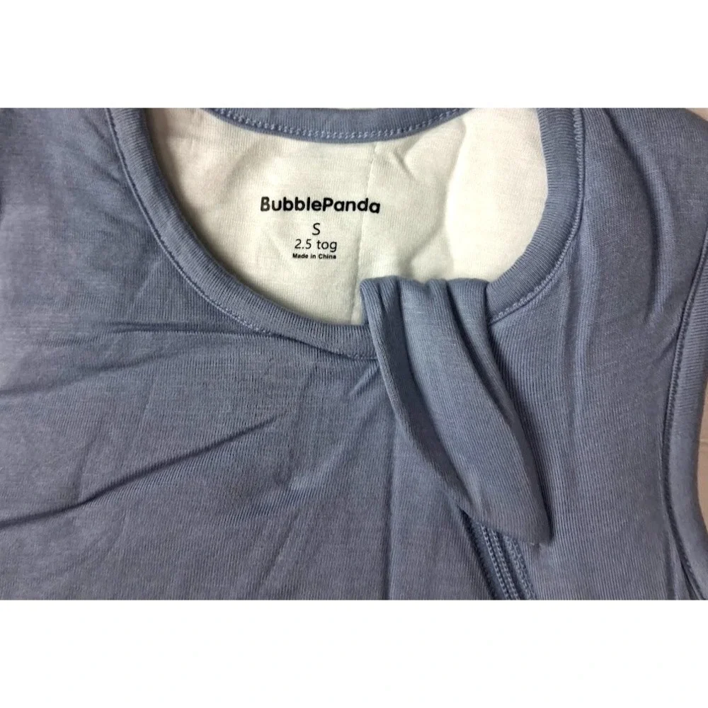 BubblePanda Blue 2.5 Tog Bamboo 7-18 lbs Rayon Bamboo Sleepsack Unisex NEW Small